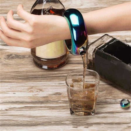Stainless Steel Liquor Bangle Flask Bracelet_0