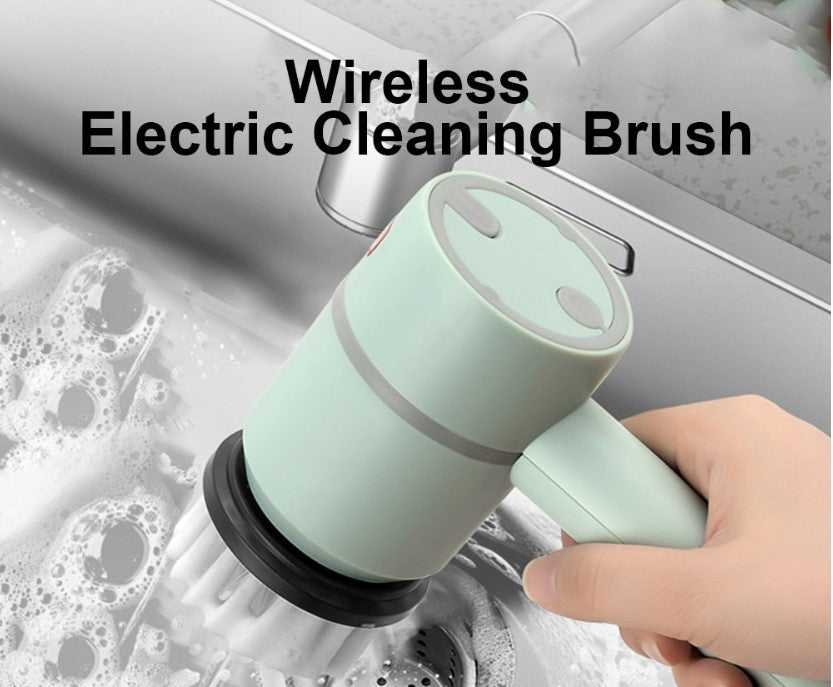 Multifunctional Electric Cleaning Household Brush Automatic Handheld Charging 1200mAh- Pink_1