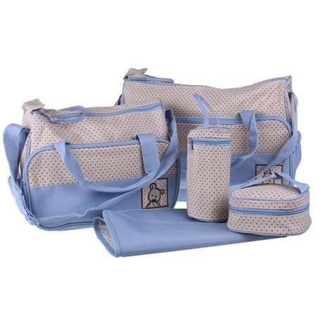5 in 1 Nappy Bag Set - Light Blue_0