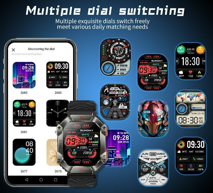 KR80 Bluetooth HD Heal Monitoring Smart Watch - White/Orange_6