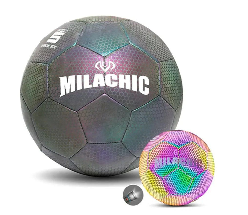 Soccer Ball Luminous Football Night Light Noctilucent Children Game Train Luminescence Ball Men Women Glowing Soccer - Design One_1