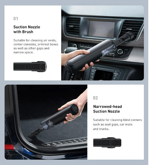 Baseus A1 Car Vacuum Cleaner 4000Pa Wireless Vacuum For Car Home Cleaning - White_10