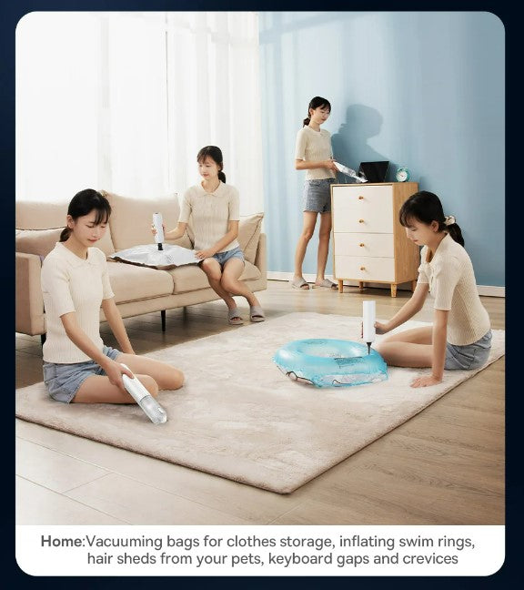 Baseus 4in1 15000Pa Car Vacuum Cleaner Air Pump Wireless Vacuum Cleaner - White_7