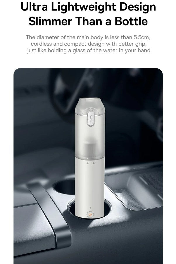 Baseus 4in1 15000Pa Car Vacuum Cleaner Air Pump Wireless Vacuum Cleaner - White_12