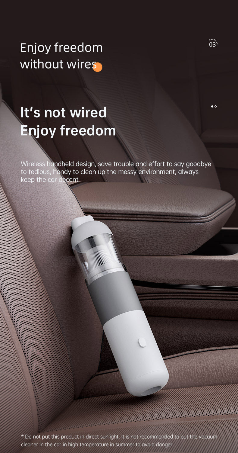 New Handheld Household Car Vacuum Cleaner Small Mini 2-in-1 Portable Wireless High Power Vacuum Cleaner - White_6