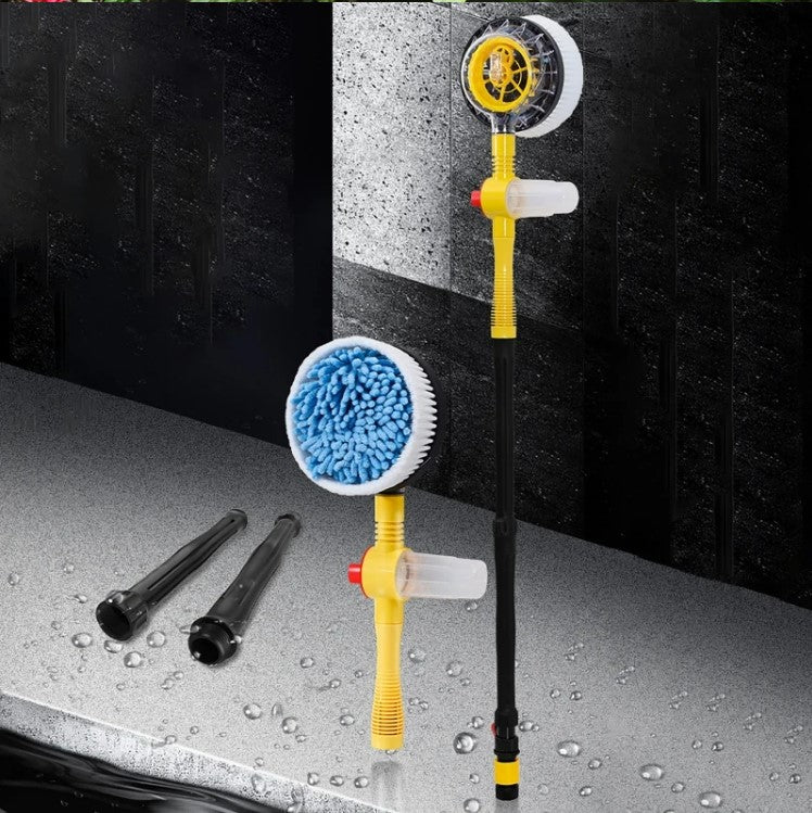 Long Handle Automatic Foaming Water Power Car Wash Brush Chenille Microfiber Car Wash Mop_8