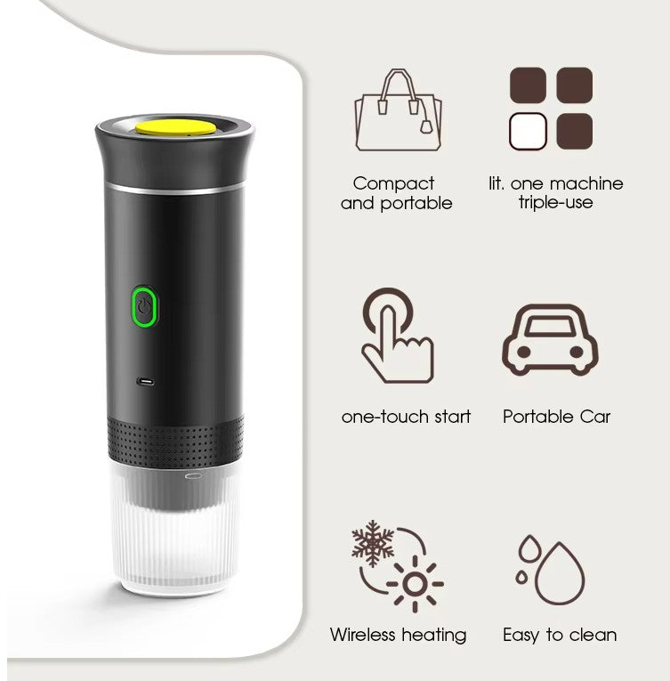 Portable Capsule Coffee Machine - Black_1